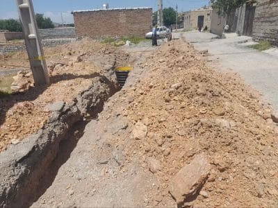 اصلاح و توسعه شبکه فاضلاب روستای “حاجی عزیز” شهرستان کرمانشاه