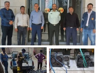 جمع آوری ۸ دستگاه ماینر غیرمجاز در برق مرکز کرمانشاه