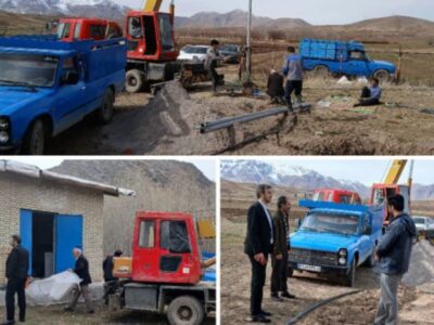 افزایش دبی و پمپاژ آب در روستاهای کنگاور