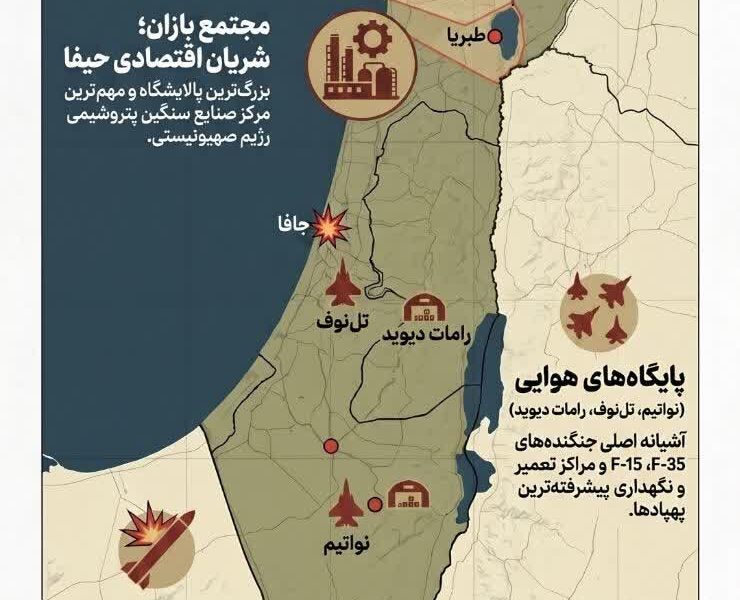 ایران کدام نقاط اسرائیل را موشک باران کرد؟
