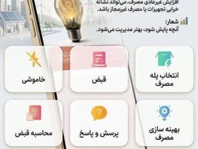 اپلیکیشن”  برق من ” را نصب کنید و مصرف را رصد کنید